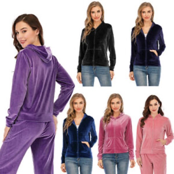 Vintage Turquoise Forenza velour sweat suit - Picture 4 of 4